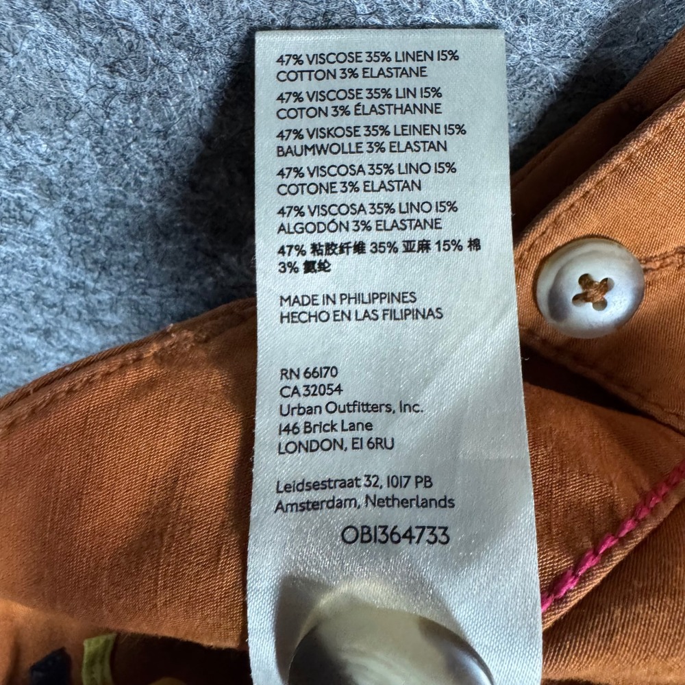 Maeve by Anthropologie The Colette Wide Leg Crop Pants Womens 28 Burnt Orange - Picture 6 of 9
